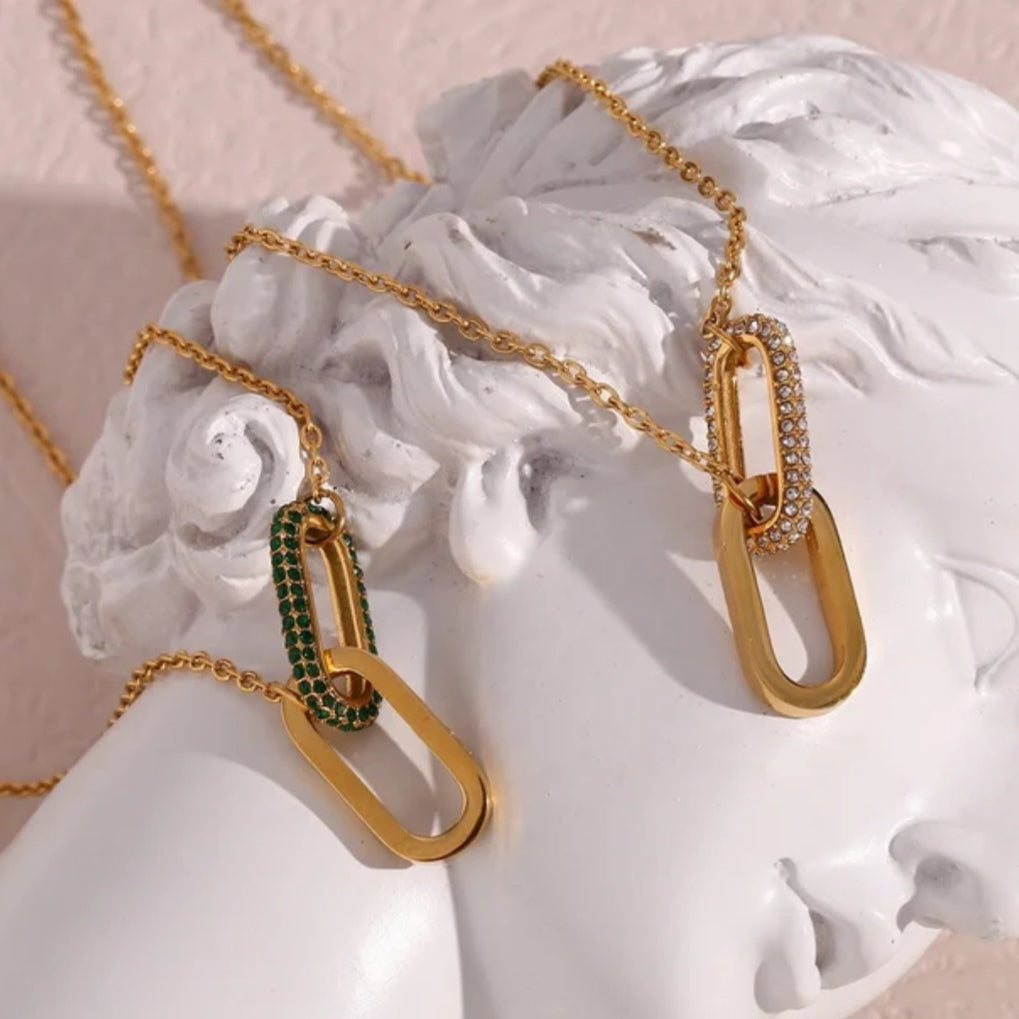 AMARA Hoop Pendant Necklace - Zoha Los Angeles