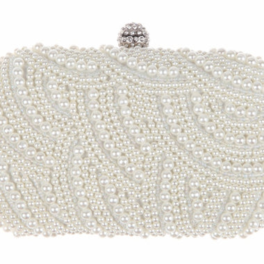 White Pearl Clutch - Zoha Los Angeles