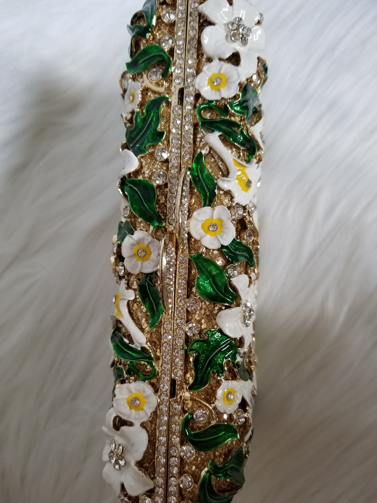 Luxury Flower Green Clutch - Zoha Los Angeles