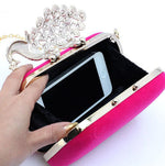 Pink Peacock Clutch - Zoha Los Angeles