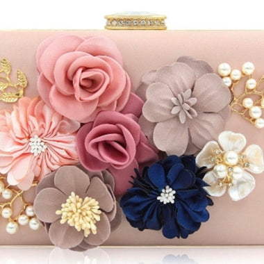 Pink Flower Clutch - Zoha Los Angeles