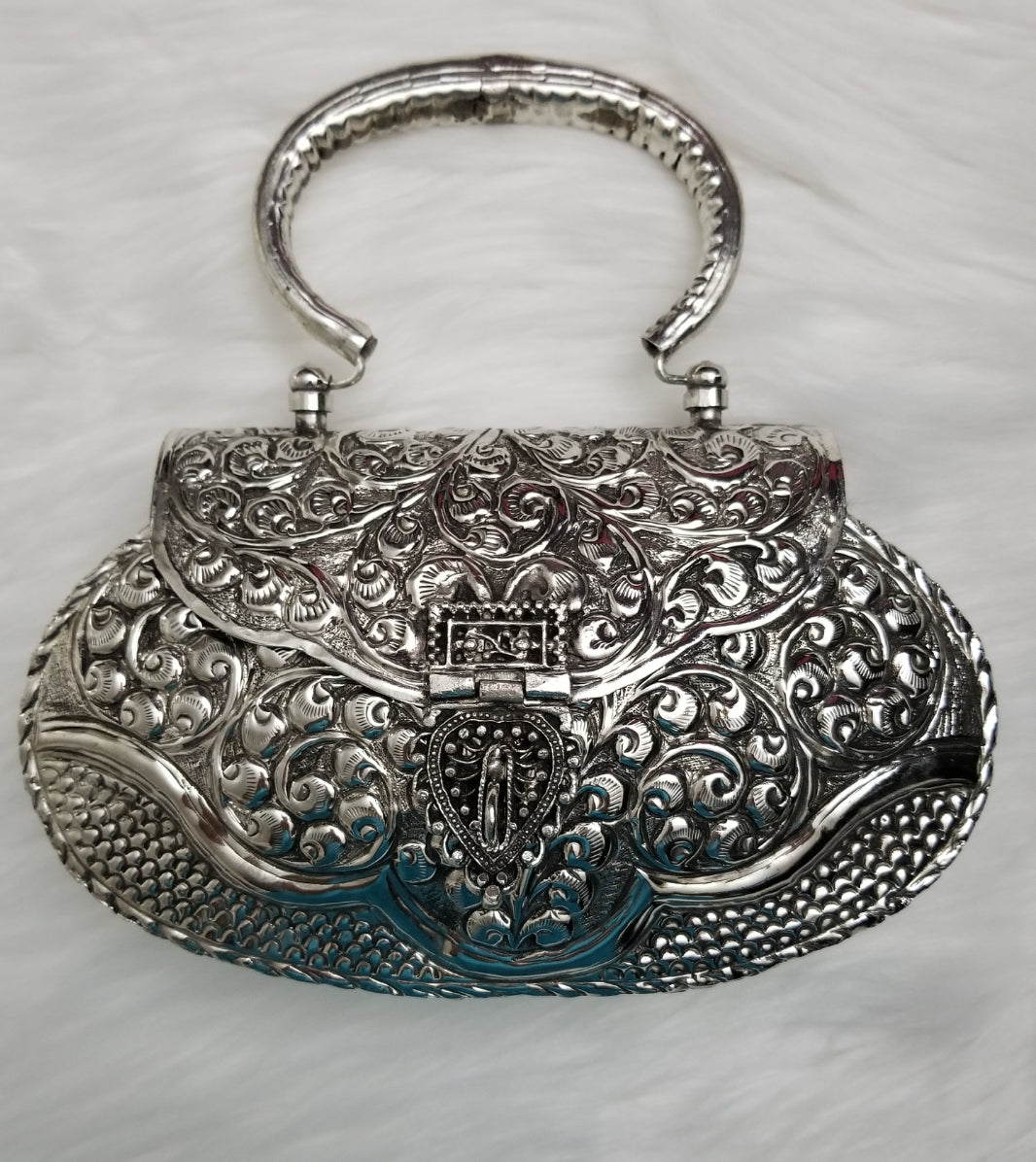 Silver Metal Bag - Zoha Los Angeles