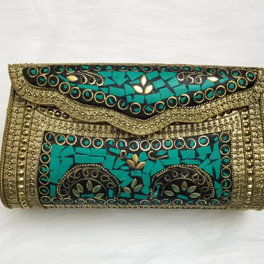 Mosaic Brass Bag - Zoha Los Angeles