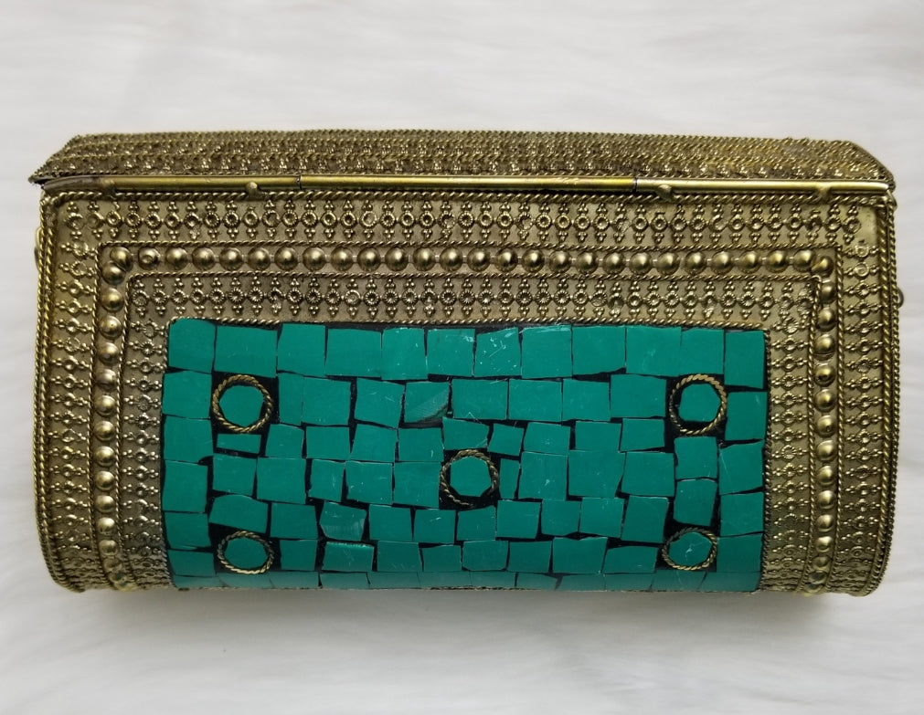 Mosaic Brass Bag - Zoha Los Angeles