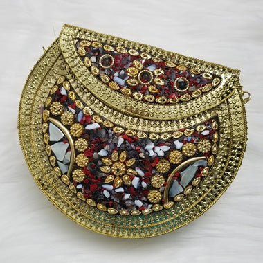 Mosaic Brass Bag - Zoha Los Angeles