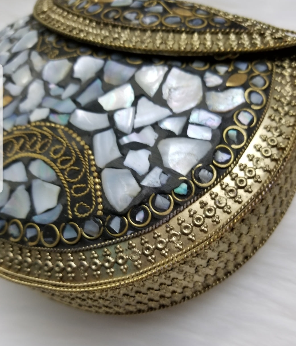 Mosaic Brass Bag - Zoha Los Angeles