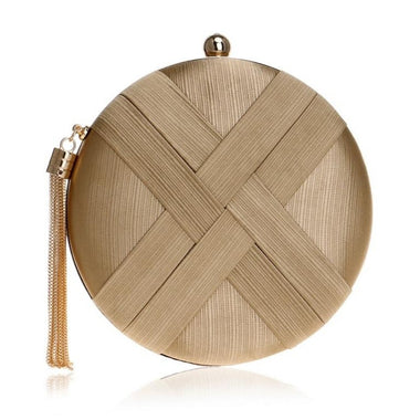 Beige Trendy Tassel Clutch - Zoha Los Angeles