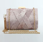 Pink Velvet Clutch - Zoha Los Angeles