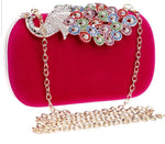 Red Peacock Clutch - Zoha Los Angeles