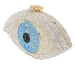 Silver Evil Eye Clutch - Zoha Los Angeles