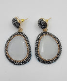 MYRA Stone Pendant Earrings - Zoha Los Angeles