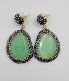 MYRA Stone Pendant Earrings - Zoha Los Angeles