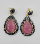 NURA - Stone Pendant Earrings - Zoha Los Angeles