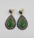 NURA - Stone Pendant Earrings - Zoha Los Angeles