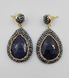 NURA - Stone Pendant Earrings - Zoha Los Angeles