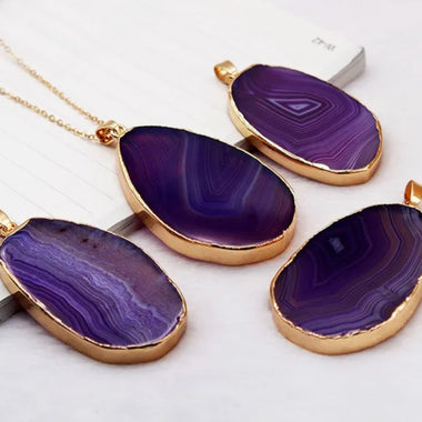 AGATE Charm Stone Pendants - Zoha Los Angeles