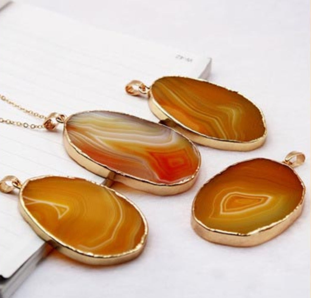 AGATE Charm Stone Pendants