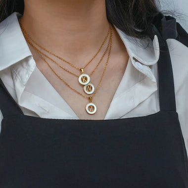 LEAH Initial Necklace - Zoha Los Angeles