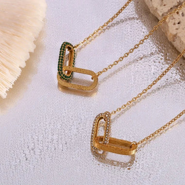AMARA Hoop Pendant Necklace - Zoha Los Angeles