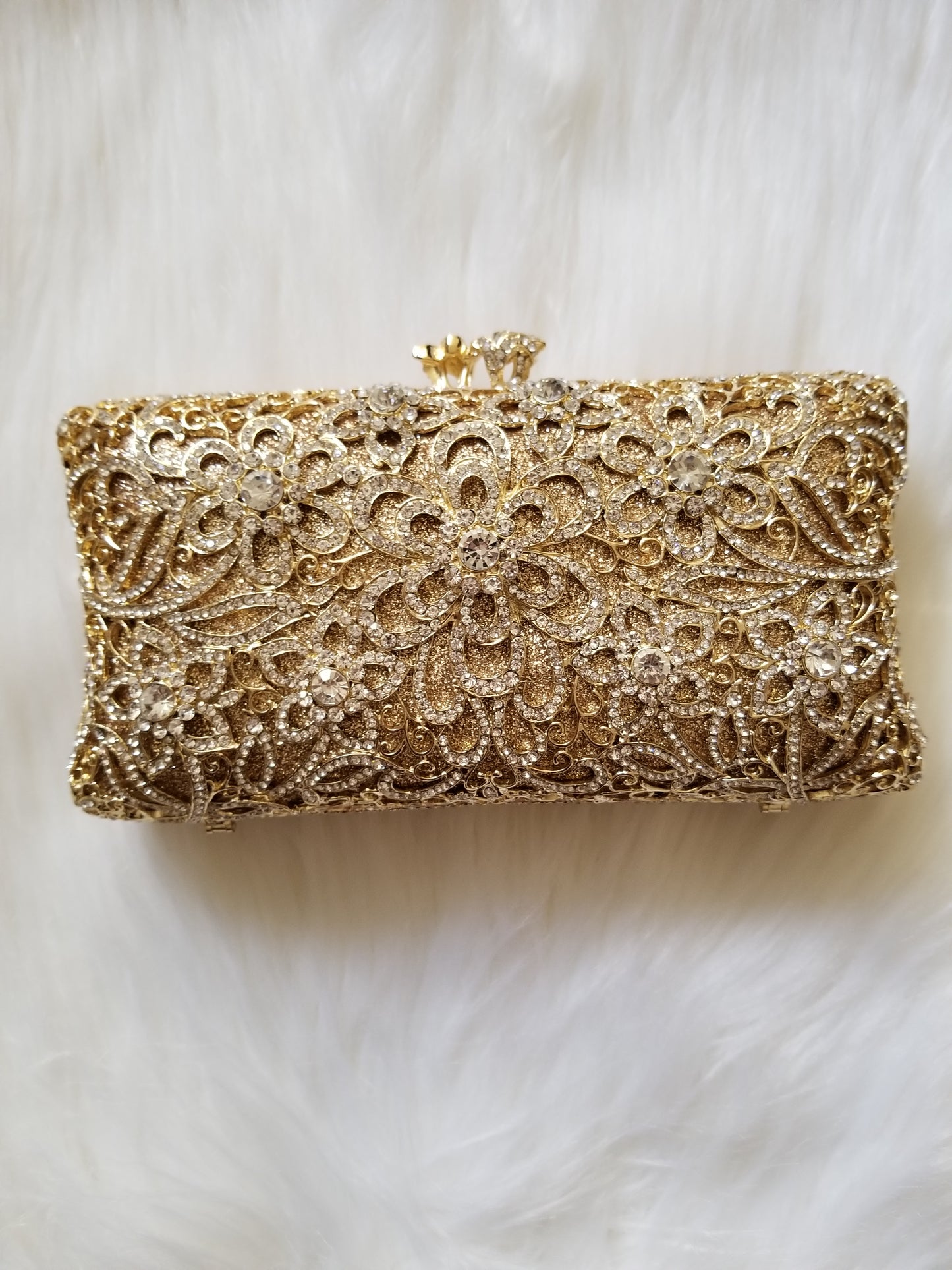 Luxury Gold Crystal Clutch - Zoha Los Angeles