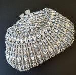 Silver Crystal Luxury Clutch - Zoha Los Angeles