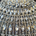 Silver Crystal Luxury Clutch - Zoha Los Angeles