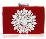 Red Crystal Clutch - Zoha Los Angeles