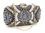 Crystal Gray Clutch - Zoha Los Angeles