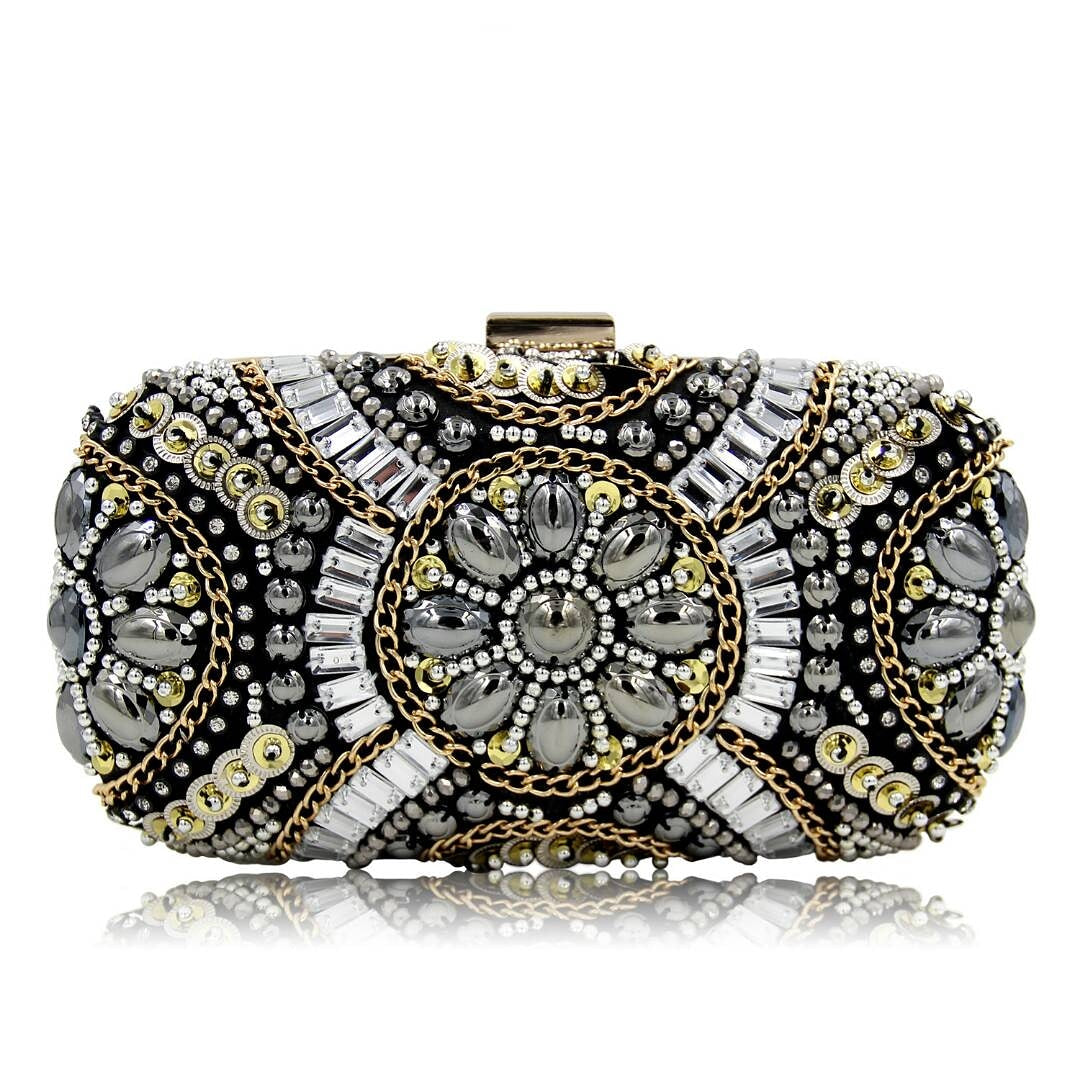 Crystal Gray Clutch - Zoha Los Angeles