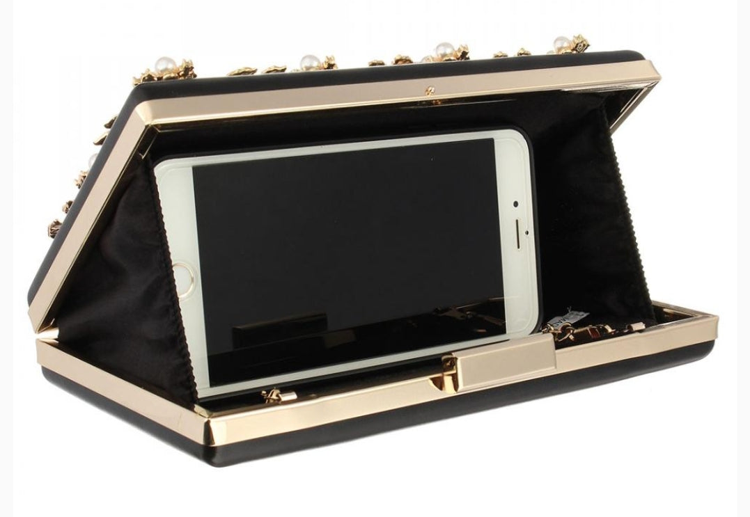 Black Pearl Clutch - Zoha Los Angeles