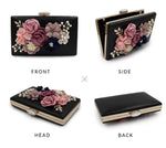 Black Flower Clutch - Zoha Los Angeles