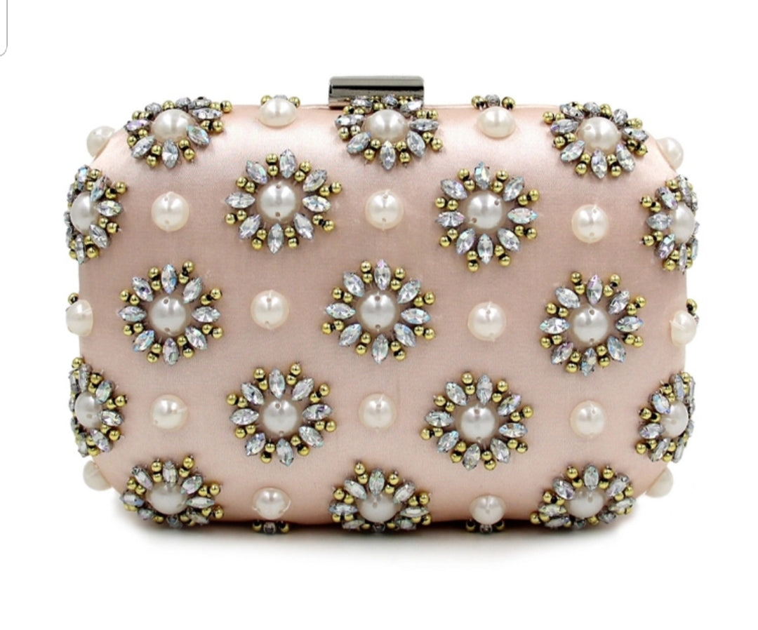 Pink Vintage Style Clutch - Zoha Los Angeles