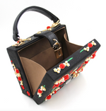 Black Embroidered Luxury Handbag - Zoha Los Angeles