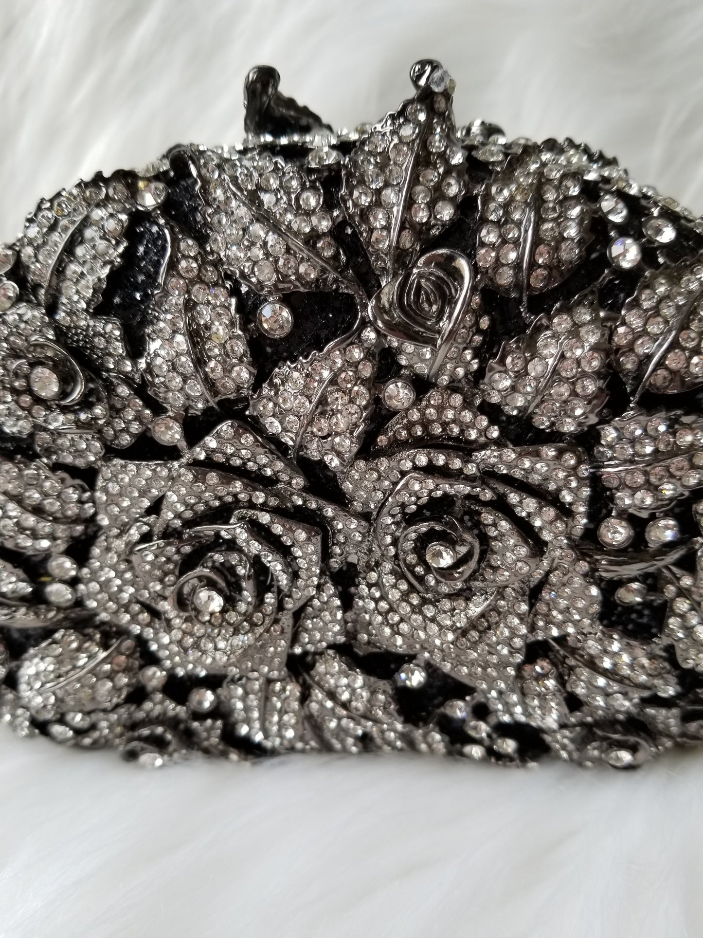 Black Crystal Luxury Clutch - Zoha Los Angeles