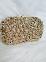 Sparkly Crystal Luxury Gold Clutch - Zoha Los Angeles