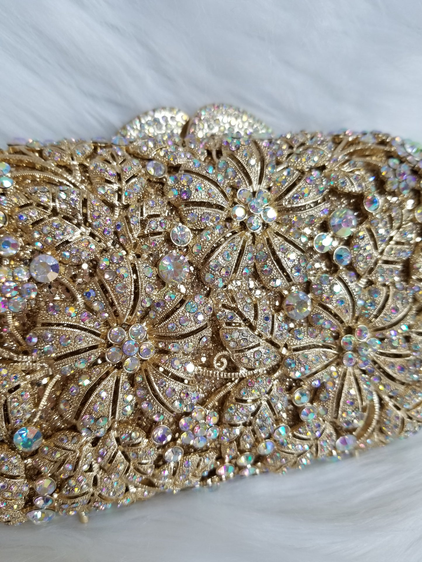 Sparkly Crystal Luxury Gold Clutch - Zoha Los Angeles