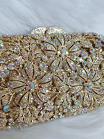 Sparkly Crystal Luxury Gold Clutch - Zoha Los Angeles