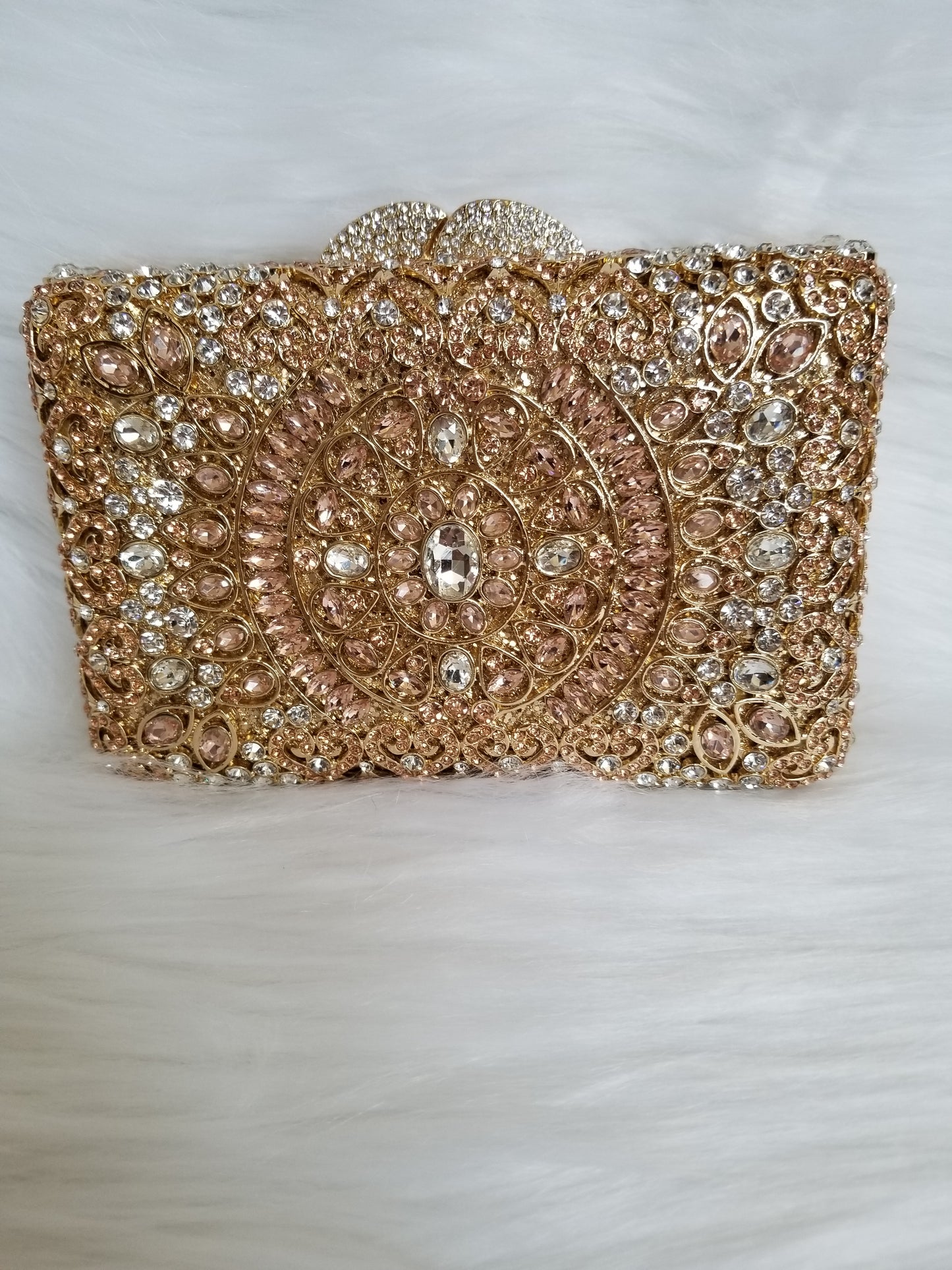 Gold Luxury Crystal Clutch - Zoha Los Angeles