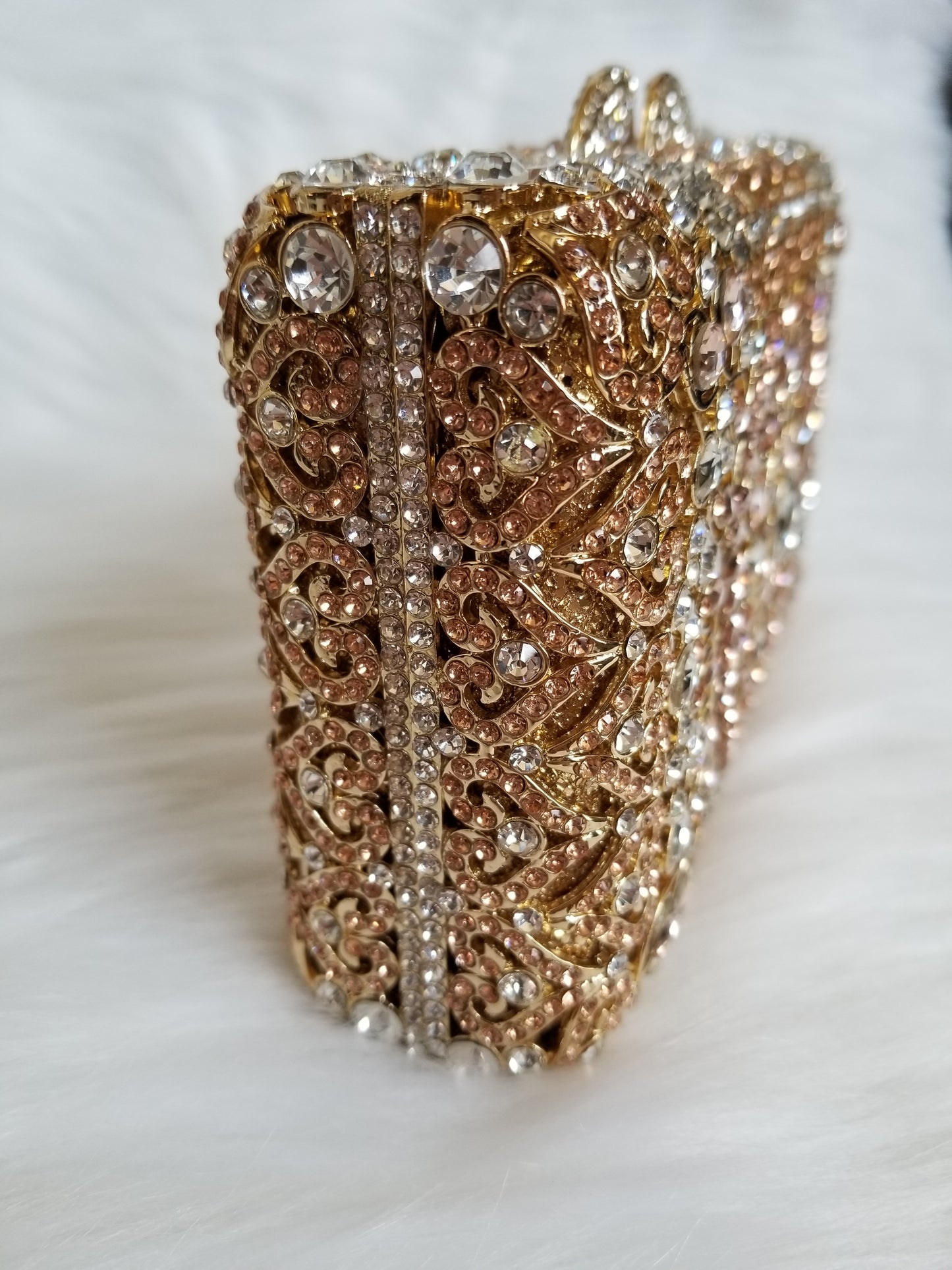 Gold Luxury Crystal Clutch - Zoha Los Angeles