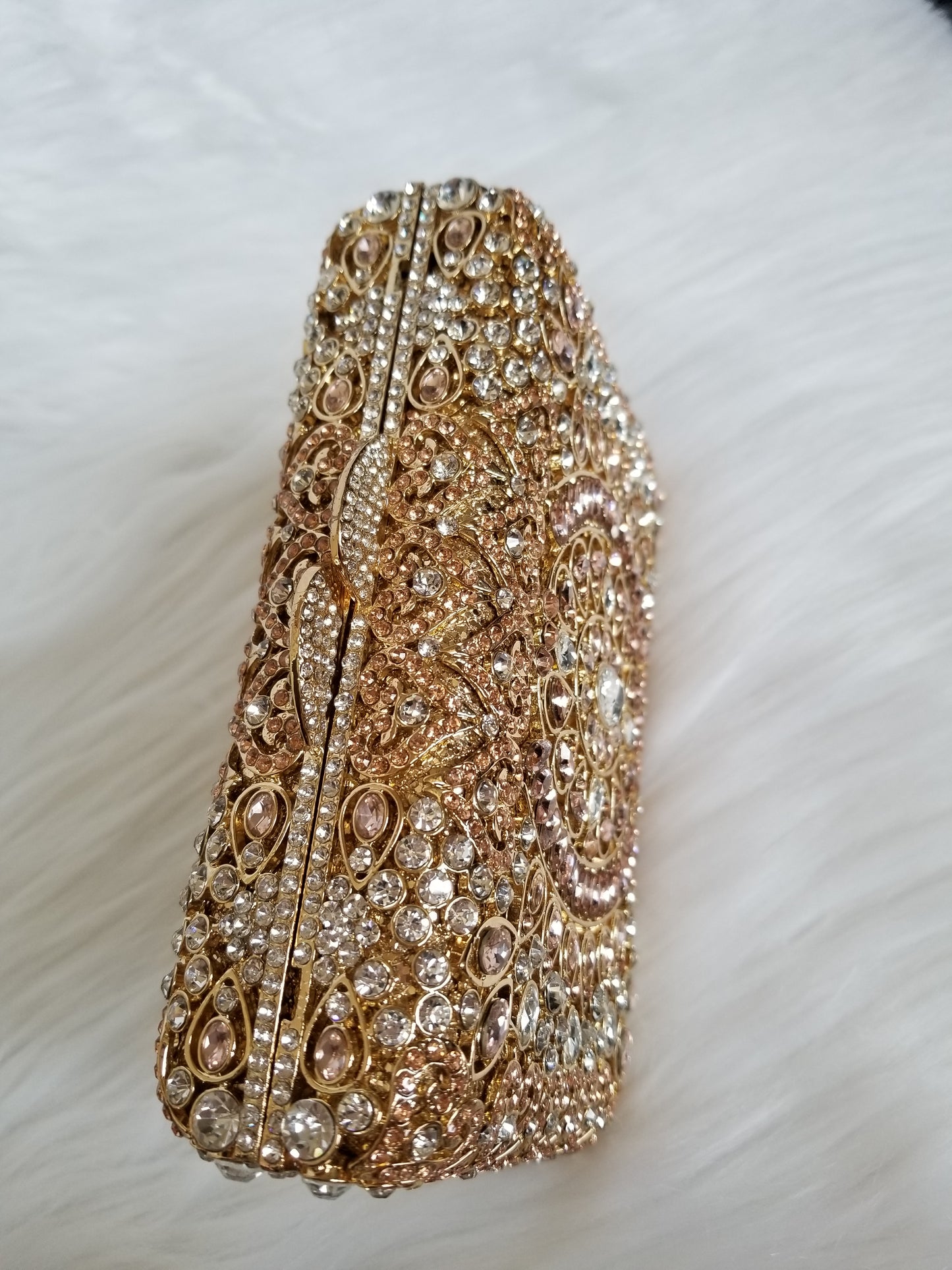 Gold Luxury Crystal Clutch - Zoha Los Angeles