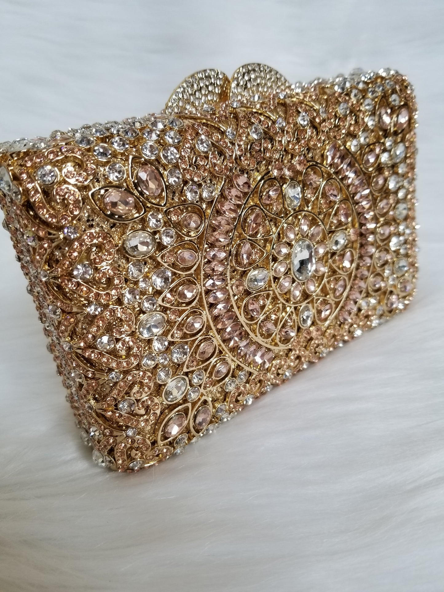 Gold Luxury Crystal Clutch - Zoha Los Angeles