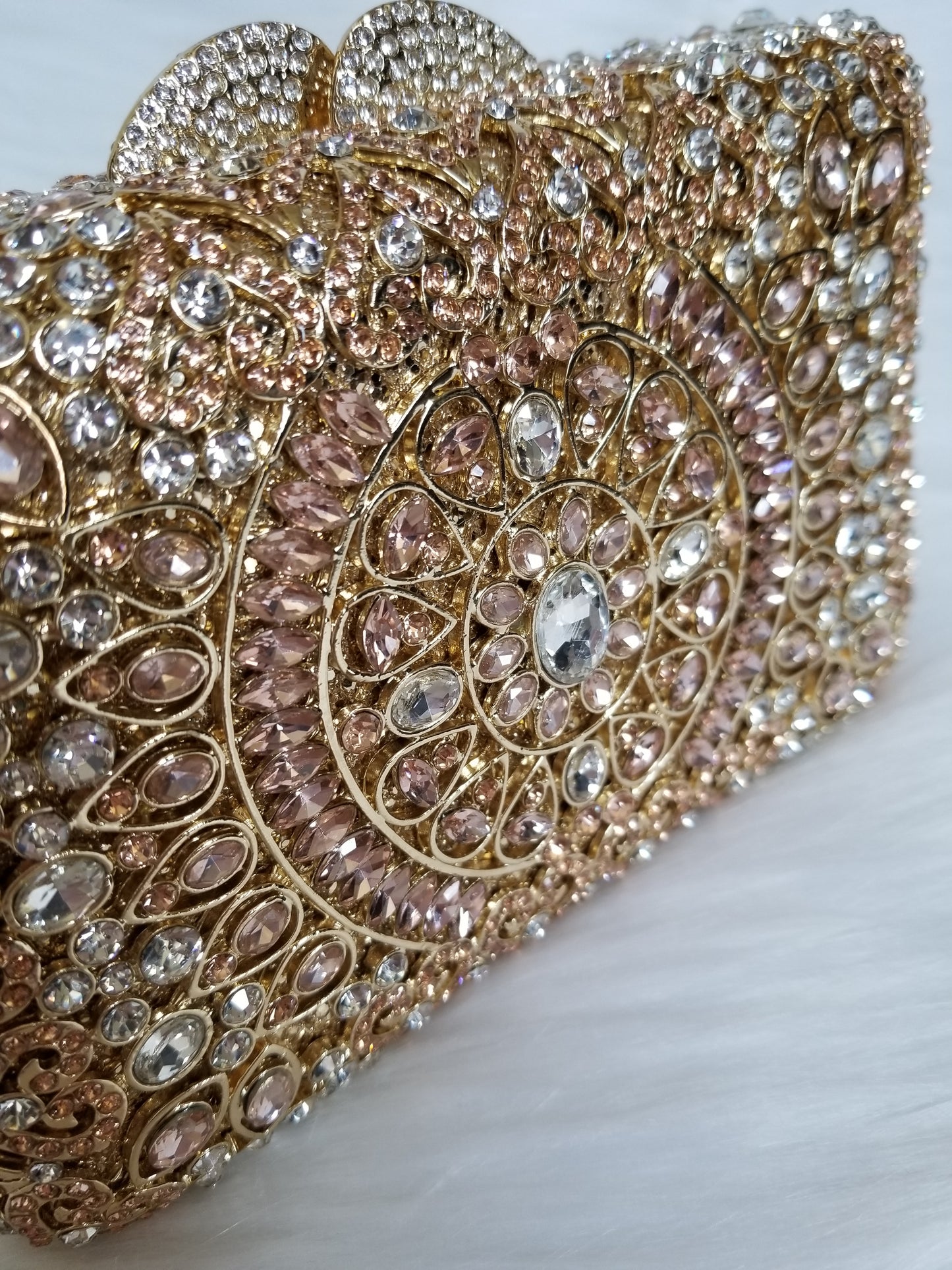 Gold Luxury Crystal Clutch - Zoha Los Angeles