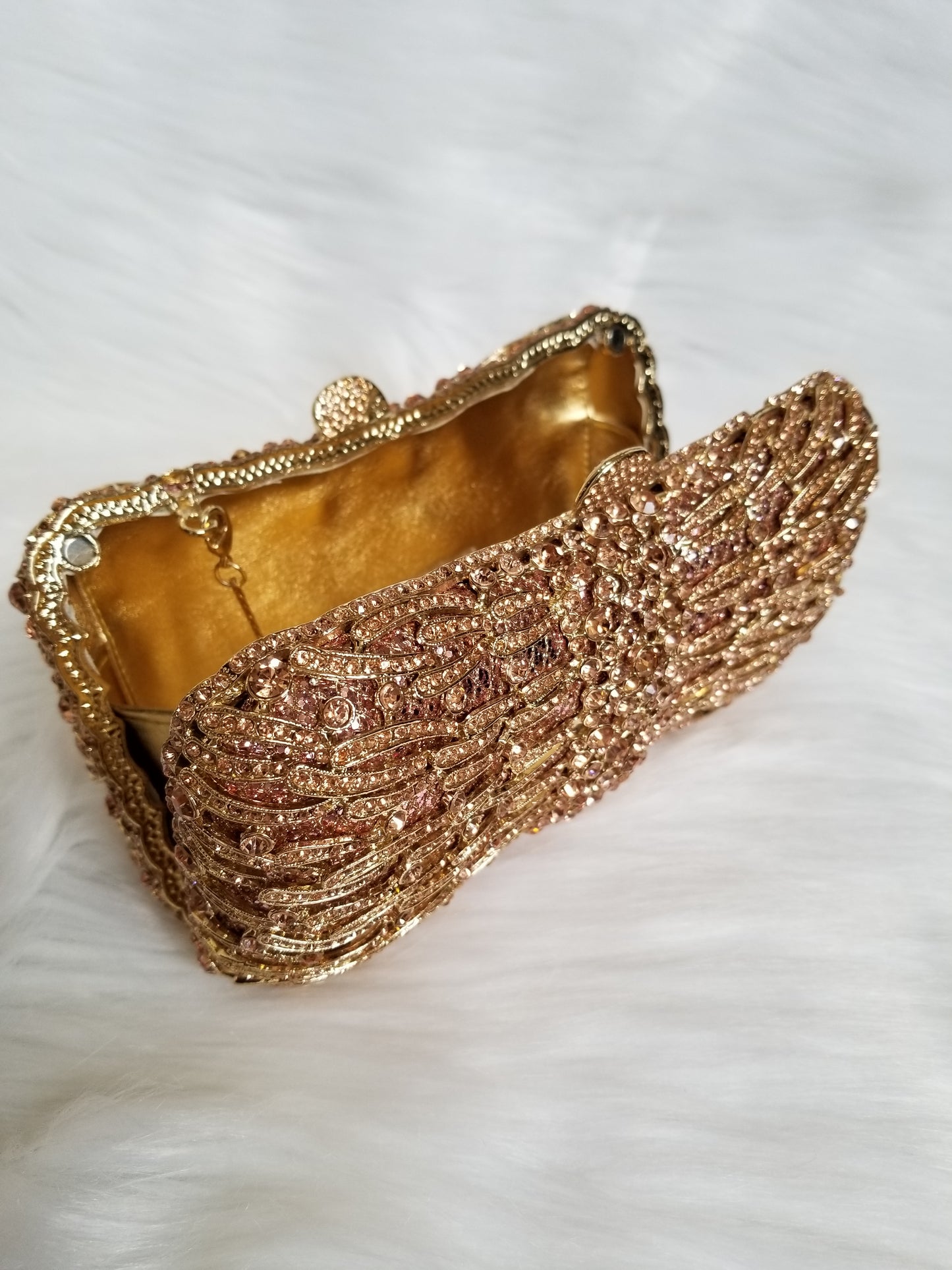 Champagne Luxury Clutch - Zoha Los Angeles