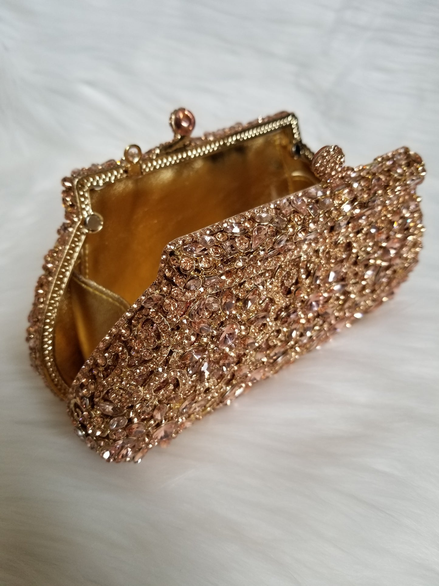 Champagne Luxury Clutch - Zoha Los Angeles