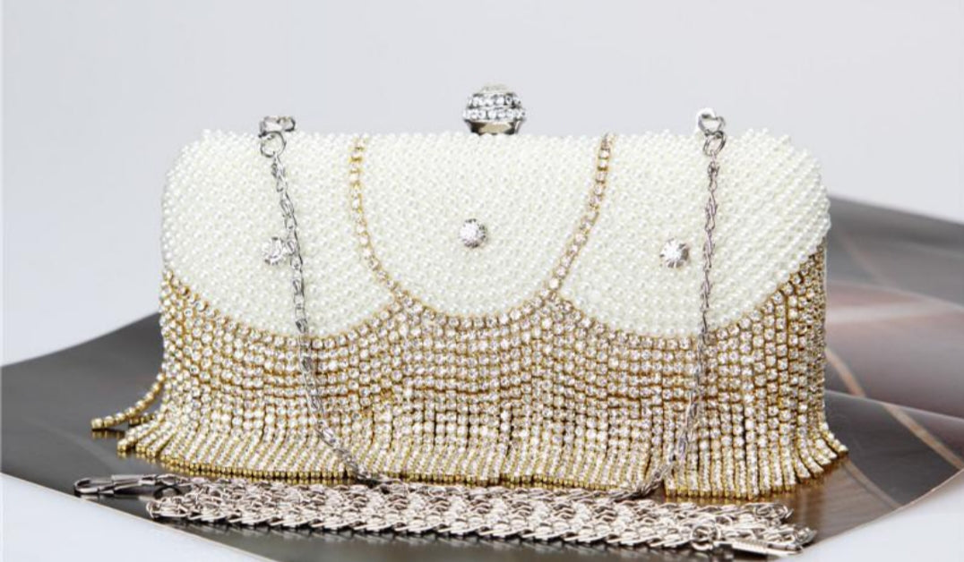 Pearl and Gold Clutch - Zoha Los Angeles