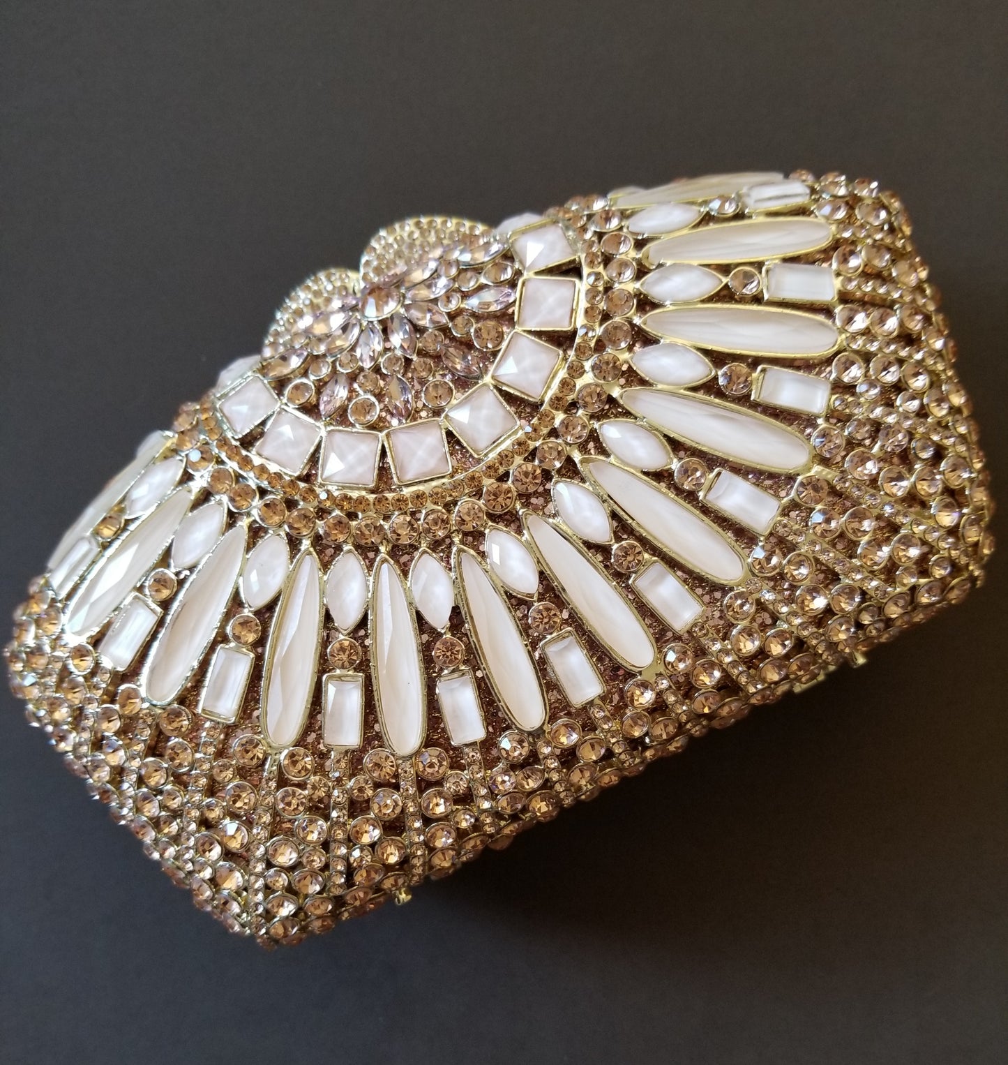 Gold Luxury Crystal Clutch - Zoha Los Angeles