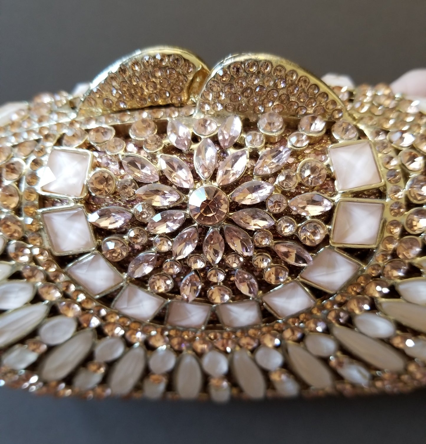 Gold Luxury Crystal Clutch - Zoha Los Angeles