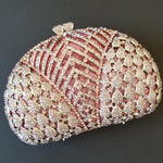 Pink Crystal Clutch - Zoha Los Angeles