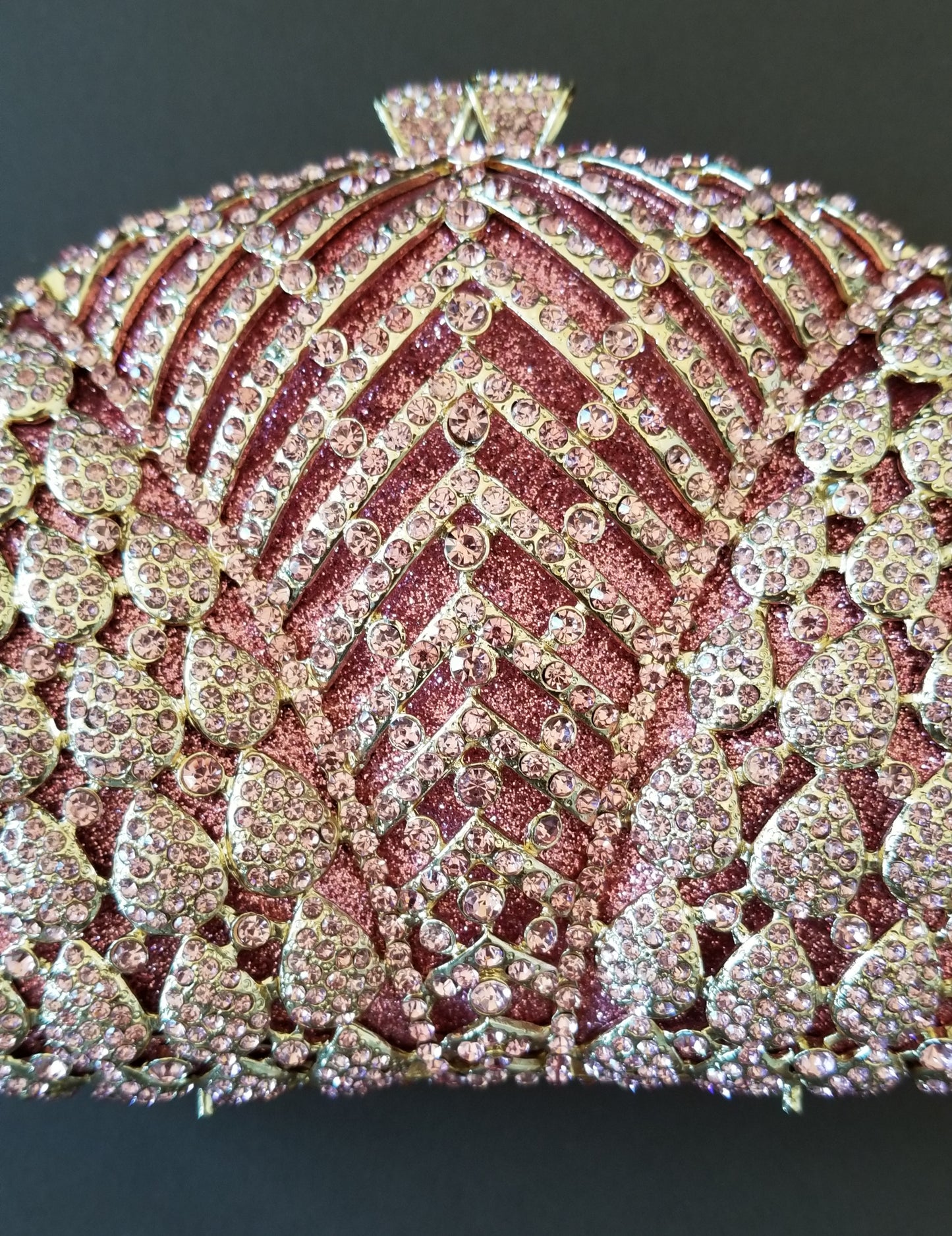 Pink Crystal Clutch - Zoha Los Angeles