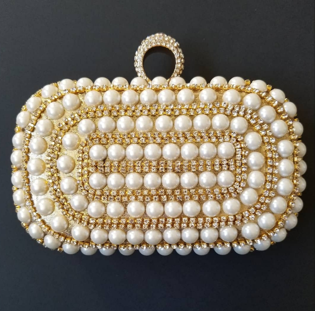 Pearl Gold Clutch - Zoha Los Angeles